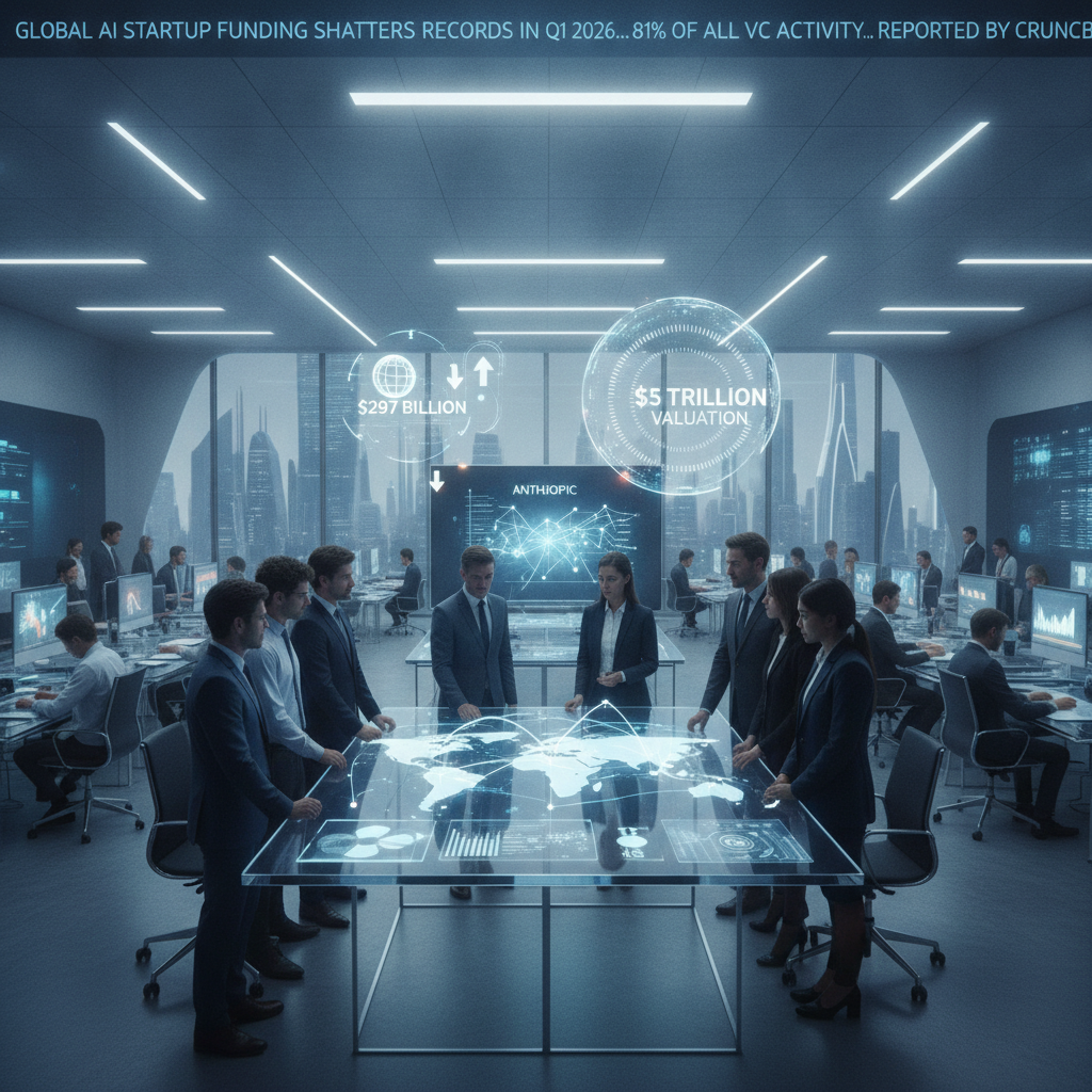 Küresel Yapay Zeka Startup Fonlaması 2026 İlk Çeyrekte Rekor Kırdı, Anthropic Yaklaşık 1 Trilyon Dolarlık Değerlemeyle Zirvede